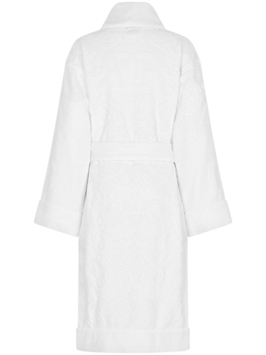 Luisaviaroma Accappatoio In Spugna Di Cotone Jacquard