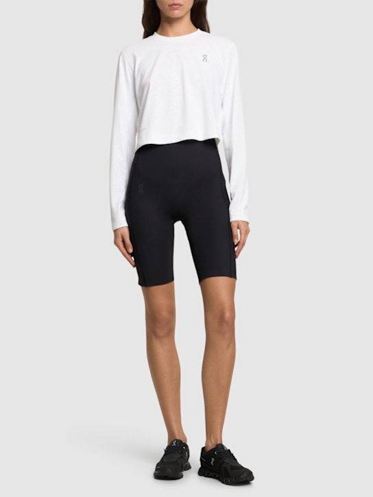 Luisaviaroma Active Print Cropped Long Sleeve T-shirt