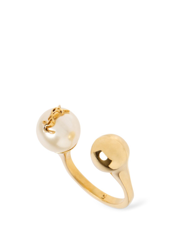 Luisaviaroma Anello Bague Boule YSL con perla d’imitazione