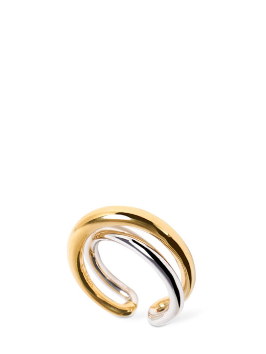 Luisaviaroma Anello Bague Initial in vermeil e argento