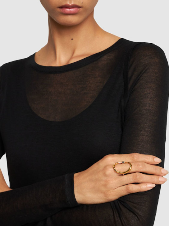Luisaviaroma Anello Bague Turtle In Vermeil E Argento