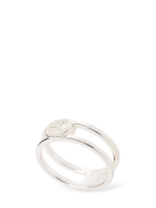 Luisaviaroma Anello in argento sterling con Interlocking G
