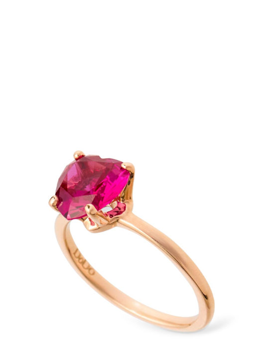 Luisaviaroma Anello in oro rosa 9kt / rubino sintetico