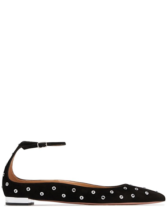 Luisaviaroma Ballerine Love Affair in camoscio e cristalli 10mm