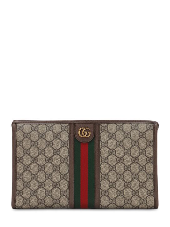 Luisaviaroma Beauty case GG Supreme in tela spalmata