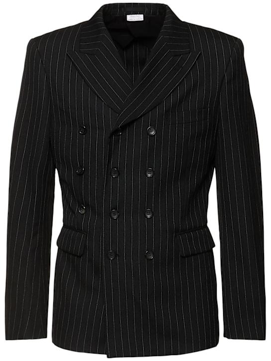 Luisaviaroma Blazer in gabardina di lana stretch gessata
