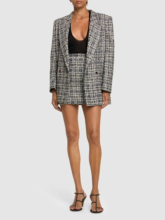 Luisaviaroma Blazer Oversize In Tweed Di Lurex Check