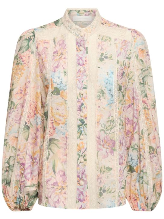 Luisaviaroma Blusa Halliday in cottone stampato e pizzo