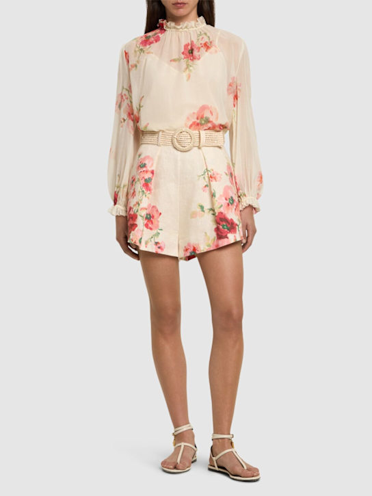 Luisaviaroma Blusa Lightburst In Cotone E Seta Stampata