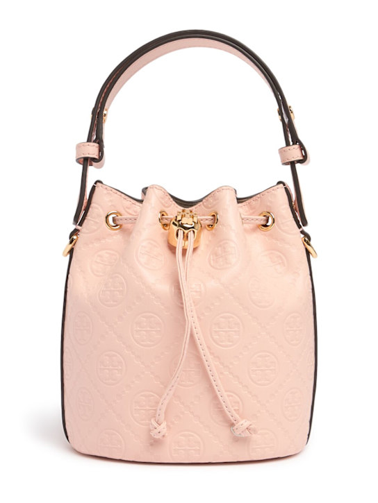 Luisaviaroma Borsa a secchiello mini T Monogram in pelle