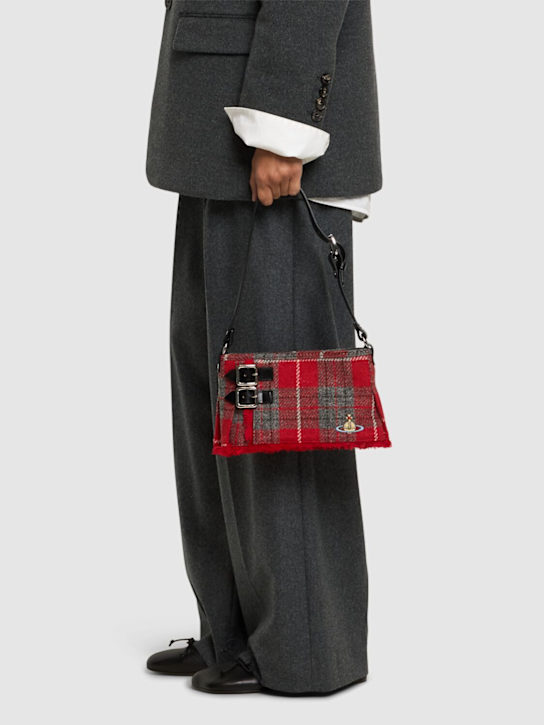 Luisaviaroma Borsa A Spalla Heather Harris In Tweed Tartan