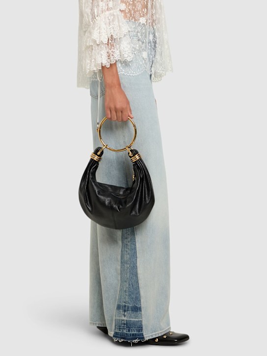 Luisaviaroma Borsa Bracelet In Pelle Martellata Lucida