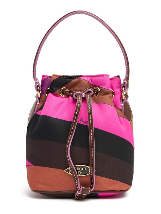 Luisaviaroma Borsa bucket piccola in nylon con coulisse