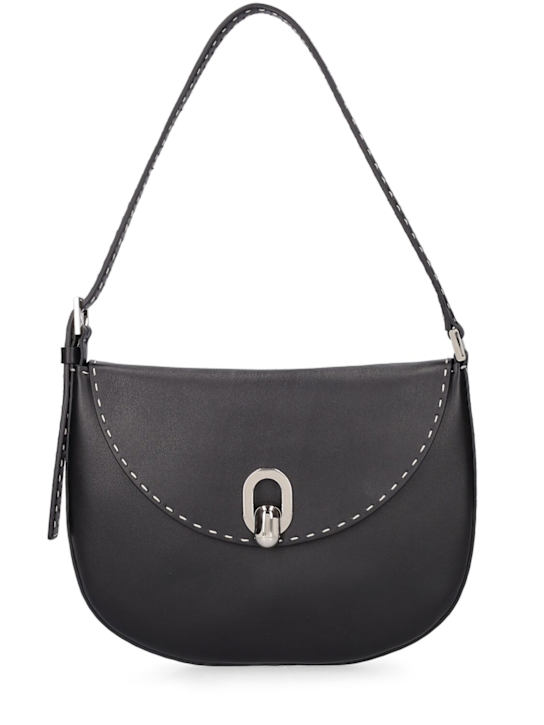 Luisaviaroma Borsa hobo piccola Tondo in pelle con borchie