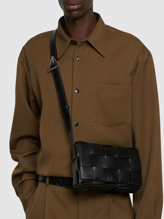 Luisaviaroma Borsa Media Cassette In Pelle Intreccio
