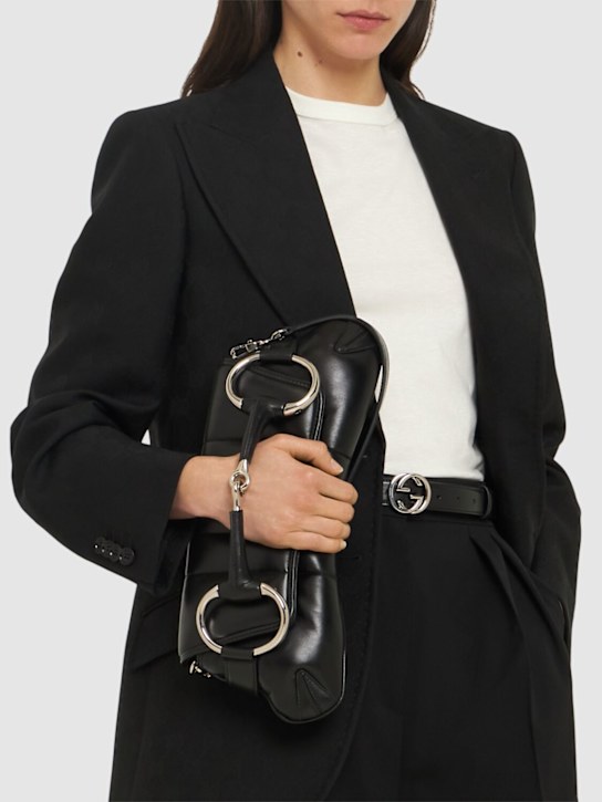 Luisaviaroma Borsa Media Gucci Horsebit Chain In Pelle