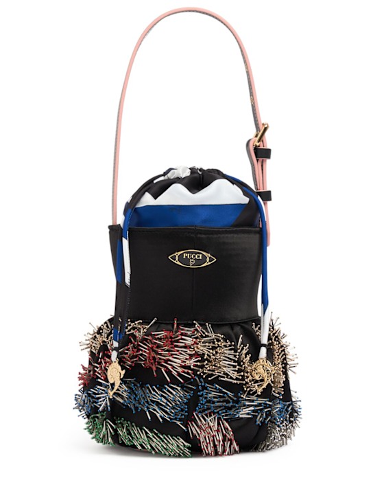 Luisaviaroma Borsa Mini Puccinella in raso con ricami
