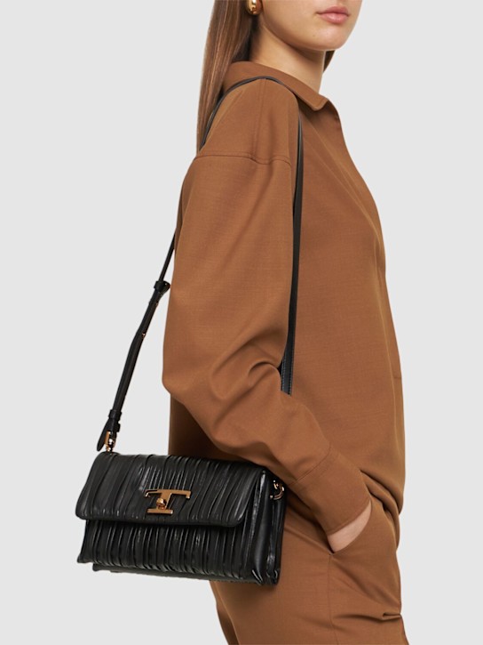 Luisaviaroma Borsa Mini T Timeless Flap In Pelle Plissé