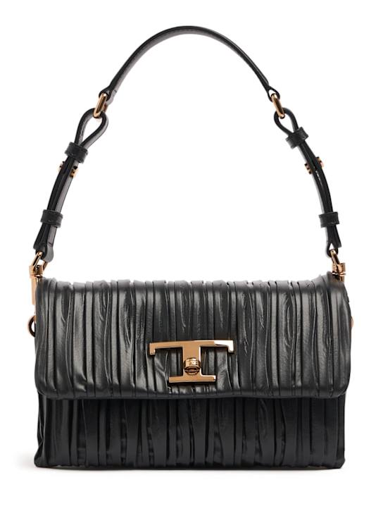 Luisaviaroma Borsa Mini T Timeless Flap in pelle plissé