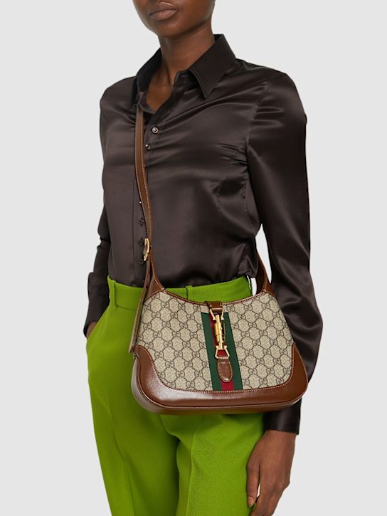 Luisaviaroma Borsa Piccola Jackie In Tela GG Supreme E Pelle