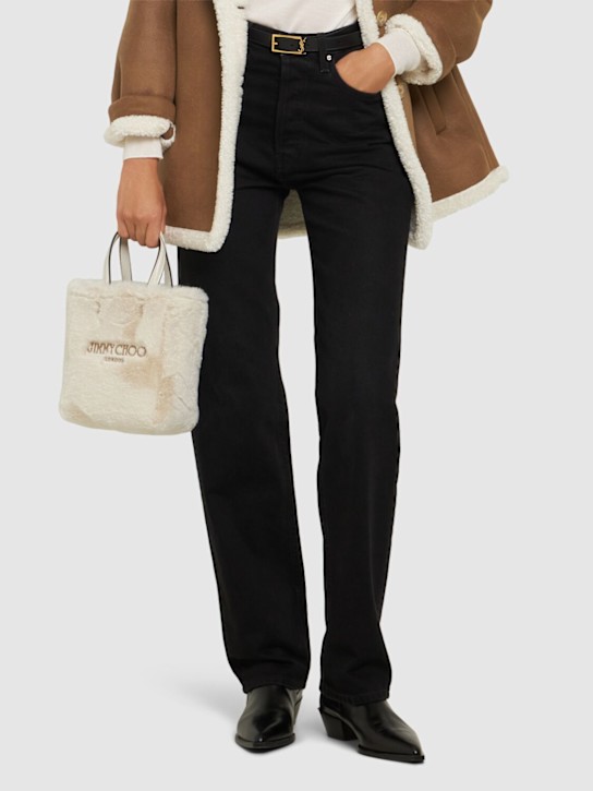 Luisaviaroma Borsa Piccola Lenny In Camoscio E Shearling