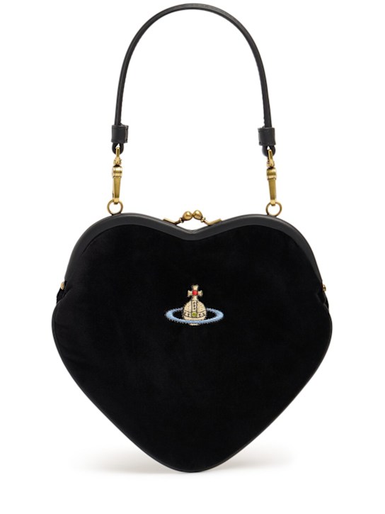 Luisaviaroma Borsa portamonete Belle Heart Frame in velluto