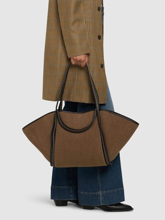 Luisaviaroma Borsa Shopping Cuber In Cotone E Pelle