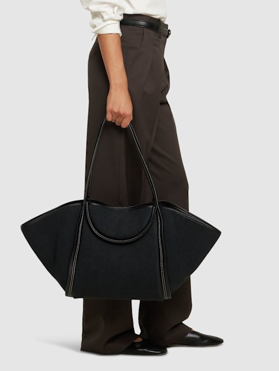 Luisaviaroma Borsa Shopping Cuber In Cotone E Pelle