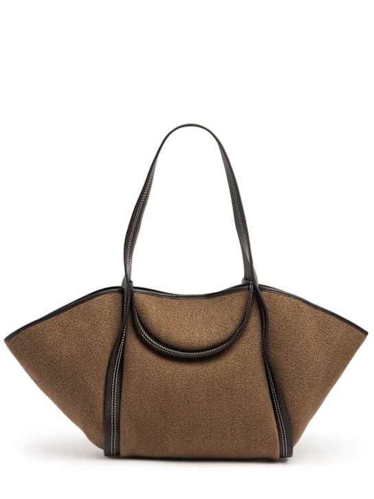 Luisaviaroma Borsa shopping Cuber in cotone e pelle