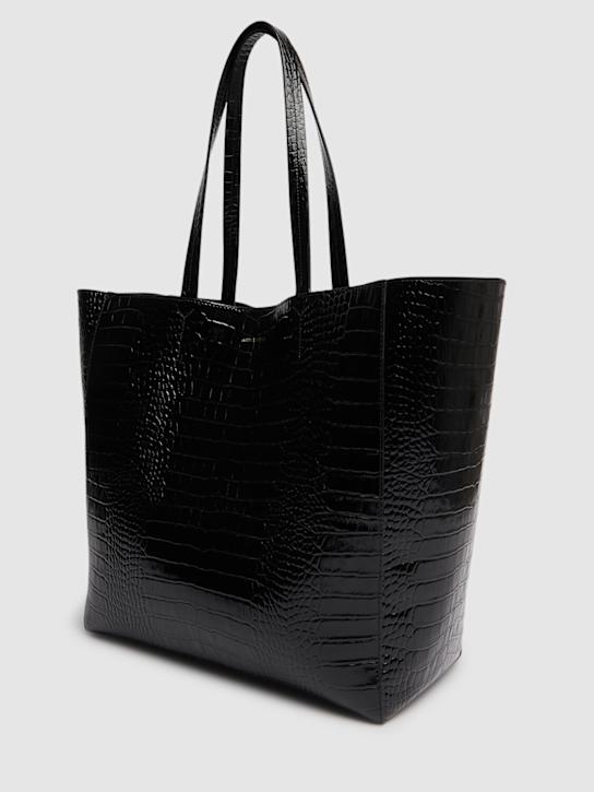 Luisaviaroma Borsa Shopping Elly In Pelle Stampa Coccodrillo