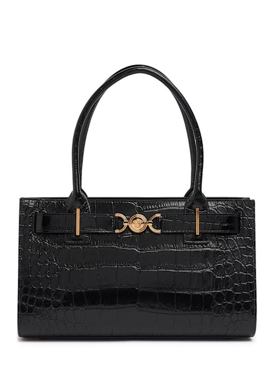 Luisaviaroma Borsa shopping media in pelle stampa coccodrillo