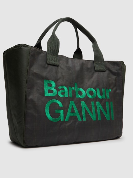 Luisaviaroma Borsa Tote Barbour X Ganni In Tela Cerata