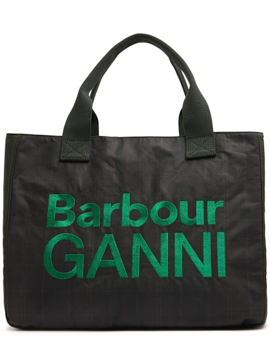 Luisaviaroma Borsa tote Barbour x Ganni in tela cerata