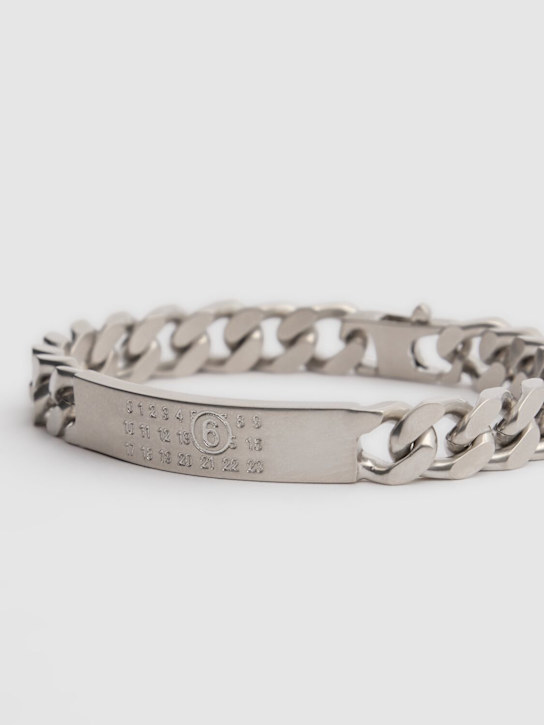 Luisaviaroma Bracciale A Catena MM6 Con Logo Minimal