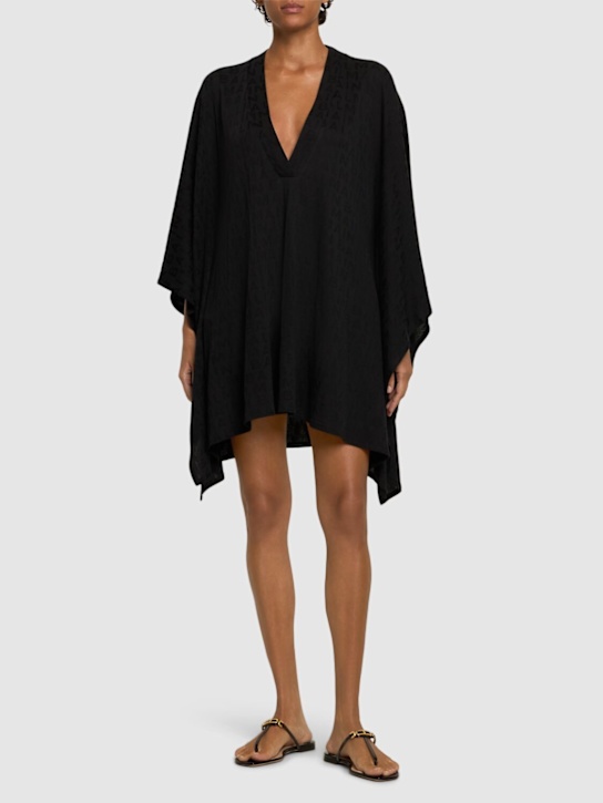 Luisaviaroma Caftano In Jersey Di Misto Cotone Con Scollo A V