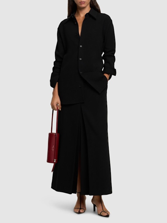 Luisaviaroma Camicia Lunga In Panno Di Misto Lana Doppio