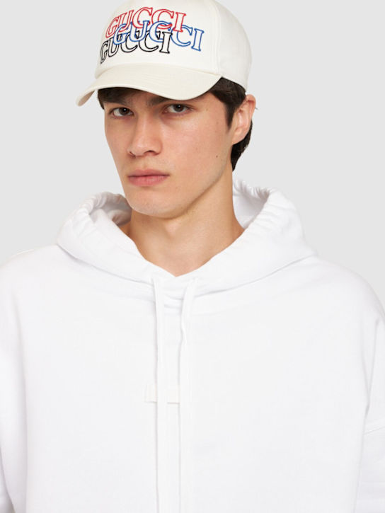 Luisaviaroma Cappello Baseball Gucci In Cotone Con Ricami