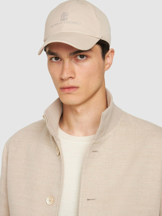 Luisaviaroma Cappello Baseball In Gabardina Di Cotone Con Logo