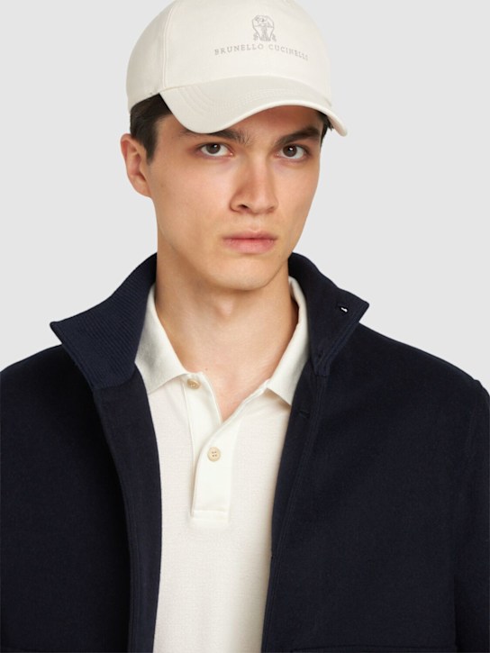 Luisaviaroma Cappello Baseball In Gabardina Di Cotone Con Logo