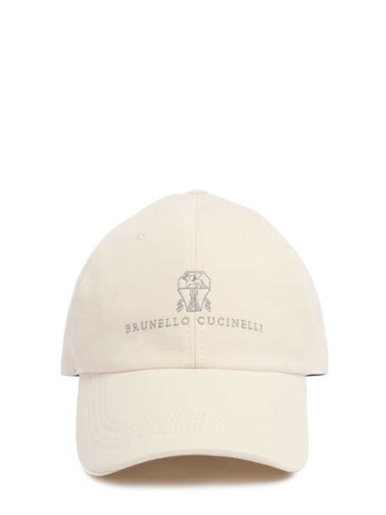 Luisaviaroma Cappello baseball in gabardina di cotone con logo