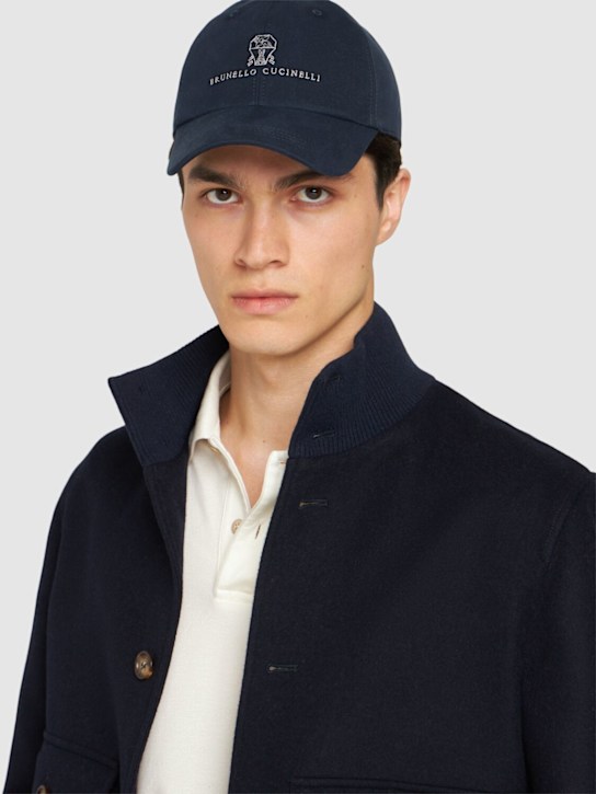 Luisaviaroma Cappello Baseball In Gabardina Di Cotone Con Logo