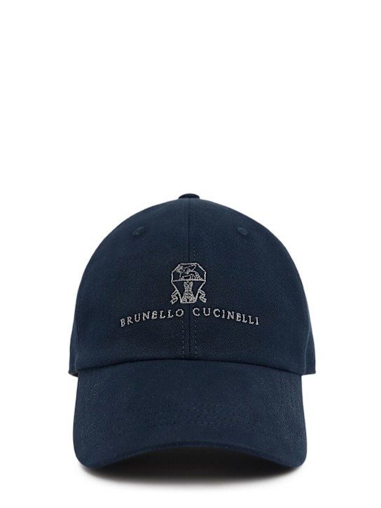 Luisaviaroma Cappello baseball in gabardina di cotone con logo