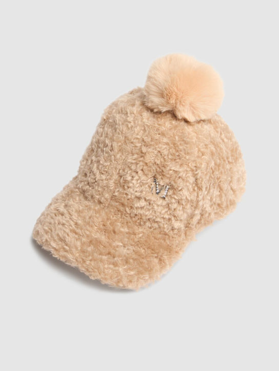 Luisaviaroma Cappello Baseball In Peluche Con Pompom