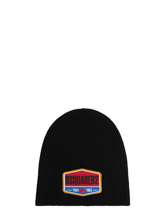 Luisaviaroma Cappello beanie in lana con logo Dsquared2