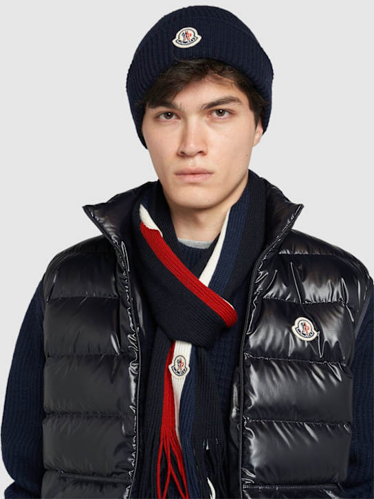 Luisaviaroma Cappello Beanie In Lana E Cashmere Con Logo