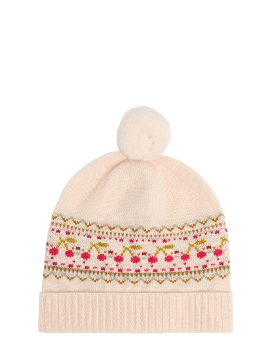 Luisaviaroma Cappello beanie in lana jacquard / pompom