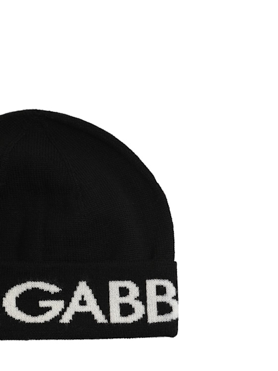 Luisaviaroma Cappello Beanie In Lana / Logo A Intarsio
