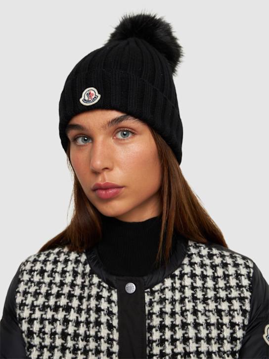 Luisaviaroma Cappello Beanie In Lana Tricot Con Logo
