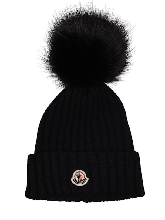 Luisaviaroma Cappello beanie in lana tricot con logo