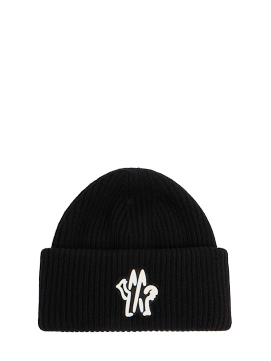 Luisaviaroma Cappello beanie in lana vergine monogram